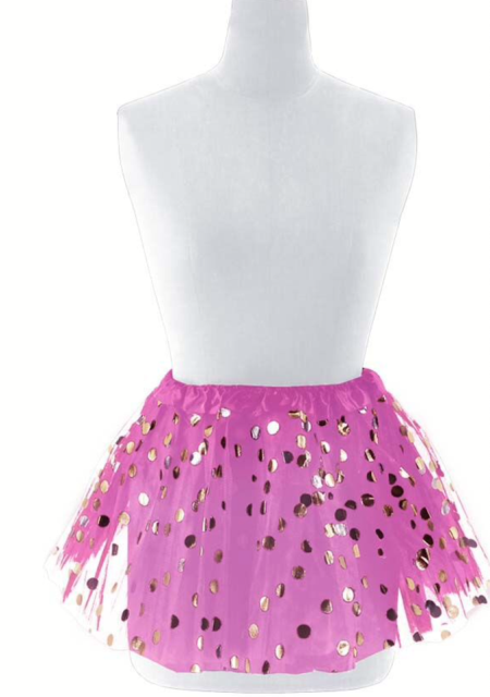 TUTU TOPO ORO 40CM FUCSIA