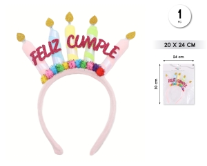 DIADEMA CUMPLE VELAS FELIZ C