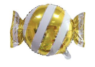 [5484610] G. FOIL CARAMELO ORO RAYAS 18"