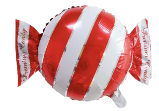 [5484613] G. FOIL CARAMELO ROJO RAYAS 18"
