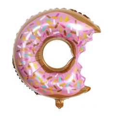 [54846017] G. FOIL DONUT FUCSIA Y ORO CON CHISPAS 50 X 73 CM