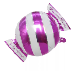 [54846024] G. FOIL CARAMELO FUCSIA RAYAS 18"