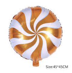 [70705] GLOBO POLIAMIDA PIRULETA naranja 18"