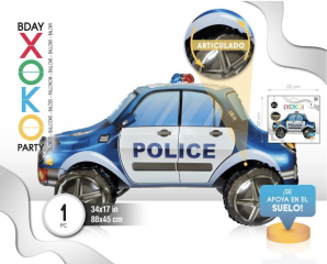 GLOBO FOIL 3D COCHE POLICIA 88*39*45 CM